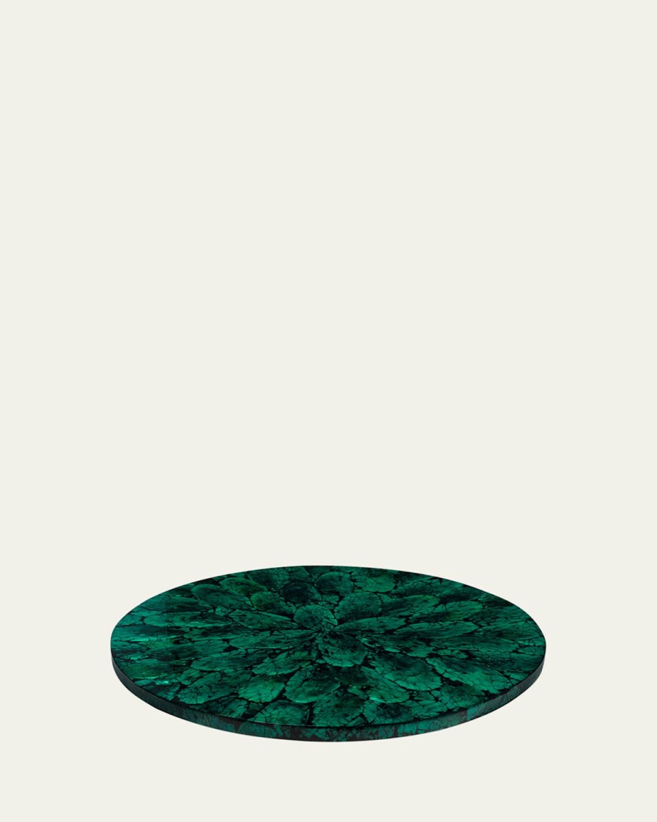 Mother of Pearl Revolving Tray, Green